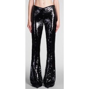 Blumarine Sequin Embroidered Flared Trouser in Black NWT Size 38/2